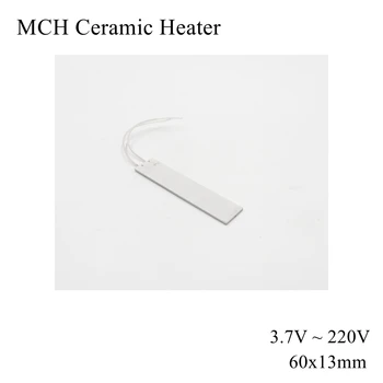 60x13mm 5V 12V 110V 220V MCH Металлокерамический Нагреватель Высокотемпературный Квадратный Глиноземный Электронагревательный Щит Plate Band HTCC Dry