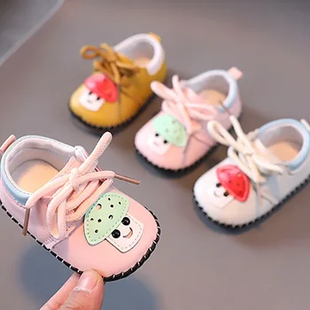 Новая и осенняя обувь для новорожденных и малышей для мальчиков и девочек 0-1 лет, обувь для ходьбы на мягкой подошве, симпатичная и удобная