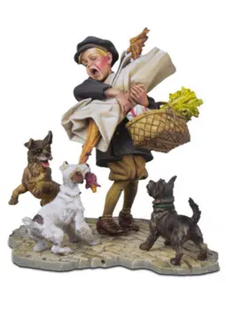 В разобранном виде 1/32 54 мм фигурка древнего ребенка с собакой из смолы миниатюрные модельные наборы Неокрашенные