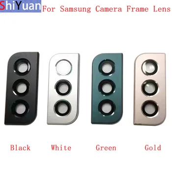 Объектив камеры заднего вида с держателем рамки, задняя крышка корпуса Samsung S22 S22 + S22 Ultra, запасные части для задней рамки камеры