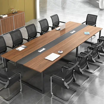 Небольшой стол для конференций компании, длинный стол на 6 человек, 4-10 человек, 2 метра, простой современный прямоугольный стол, большой верстак.