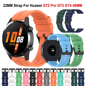 22 мм Силиконовый Ремешок для часов Huawei Watch GT2 Pro Smartwatch band Браслет для Huawei GT3 Pro SE 46 мм GT4 46 мм GT Runner Correa