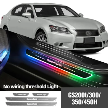Для Lexus GS200t GS300 GS350 GS450H 2000-2020 Подсветка Порога Автомобиля С Индивидуальным Логотипом LED Welcome Порог Педаль Лампы Аксессуары