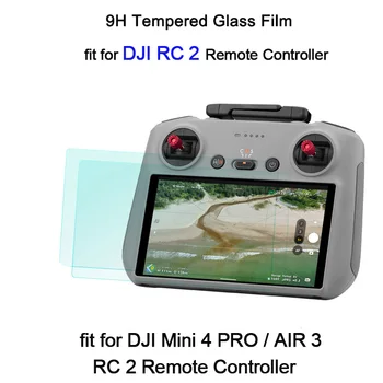 2шт Пленка из Закаленного Стекла для DJI Mini 4 PRO/AIR 3 Drone RC 2 Экран Дистанционного Управления С Защитой От Царапин 9H HD Пленка Чехол Аксессуар