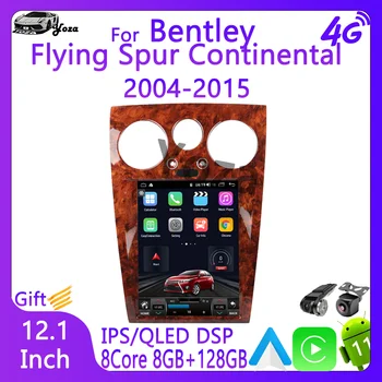 Автомобильное Радио Yoza Carplay Для Bentley Flying Spur Continental GT 2004-2015 Android11 Tesla Screen Multimedia Player GPS Навигация