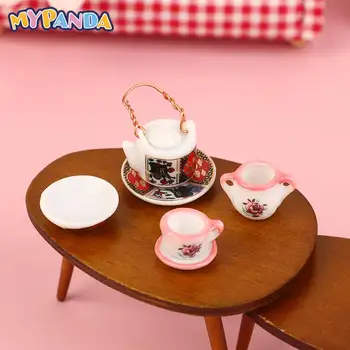 Аксессуары для кукольного домика Керамическая посуда Чайная чашка разных цветов Для украшения керамической мини-модели в кармане
