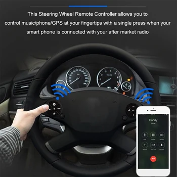 Контроллер рулевого колеса автомобиля, универсальные многофункциональные кнопки дистанционного управления рулевым колесом USB Перезаряжаемый