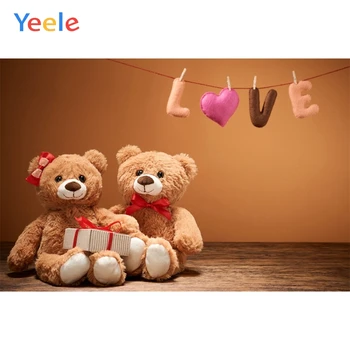 Фотосессия на День Святого Валентина, подарки от Love Bears, фотография, Фон из деревянной доски, Персонализированные фотографические фоны для фотостудии
