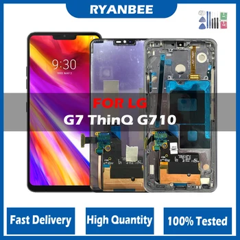 6,1 ”ЖК-дисплей Для LG G7 ThinQ ЖК-дисплей С Сенсорным Экраном Дигитайзер В Сборе Для LG G7 G710EMW Замена дисплея G7 ЖК-дисплей С Рамкой
