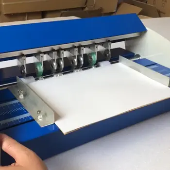 Настольная многофункциональная машина для биговки и прорезания отверстий электрическая машина для биговки бумаги и перфорации