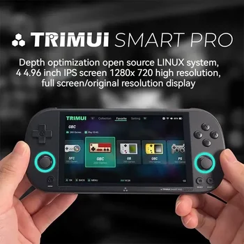 Trimui Smart Pro с 4,96-дюймовым Ips экраном, Портативная игровая консоль с открытым исходным кодом, Ретро Аркадная игровая консоль Hd, система Linux, Время автономной работы
