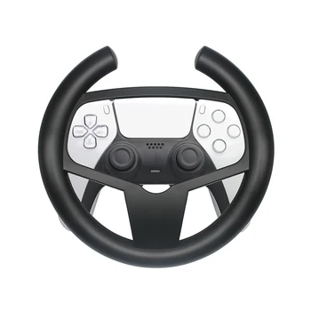 Черное игровое гоночное рулевое колесо для PS5 Игровой контроллер DualSense Автомобильное рулевое колесо для управления игровой ручкой
