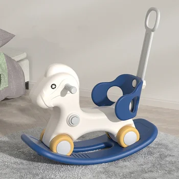 Многофункциональная детская игрушка-лошадка-качалка, детское домашнее кресло-качалка с безопасной спинкой, предотвращающая опрокидывание ребенка, игрушка-лошадка