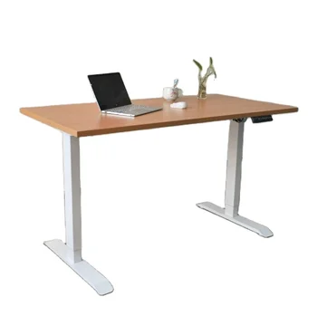Одномоторный дешевый белый рабочий компьютерный стол с регулируемой высотой офисного стола