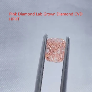 1-каратный бриллиант, выращенный в лаборатории, CVD HPHT, Россыпной бриллиант розового цвета для обручального кольца IGI