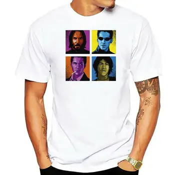 Уникальная футболка из популярных фильмов с Киану Ривзом, черно-синяя мужская и женская футболка большого роста
