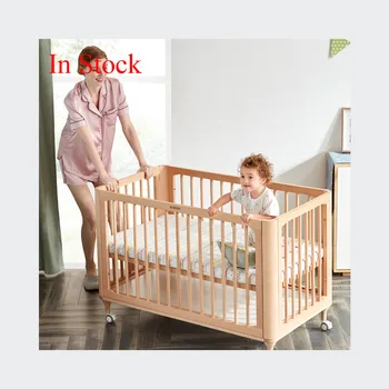 Мини-деревянные кровати высокого качества, мобильные детские кроватки по индивидуальному заказу/