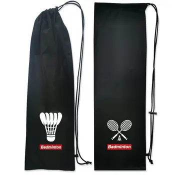 Чехол для ракетки для бадминтона, мягкая сумка для хранения, чехол, карман на шнурке, портативная защита для теннисной ракетки