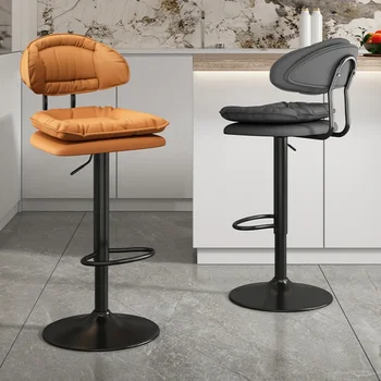 Дизайнерский салон Барные стулья Скандинавский Маникюр Макияж Высокое Вращающееся Роскошное кресло Современная стойка регистрации Мебель для бара Taburete Alto