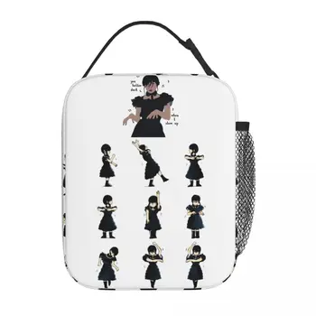 Wednesday Addams Dancing Dance Изолированная сумка для ланча, сумка для еды, портативный холодильник, термокружки для ланча для работы