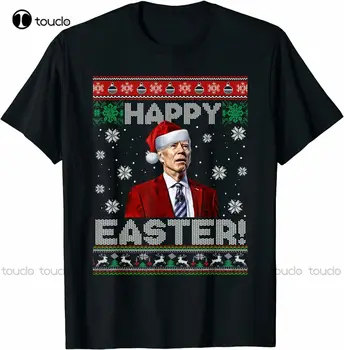 Веселый Джо Байден, Счастливой Пасхи, Уродливый Рождественский свитер, футболка S-5Xl, Рубашки на Хэллоуин для женщин, подарок Xs-5Xl