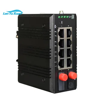 Управляемая Din-рейка, 8-портовый Гигабитный Ethernet + 2-портовый промышленный коммутатор 1000Base-FX (SFP) с RSTP
