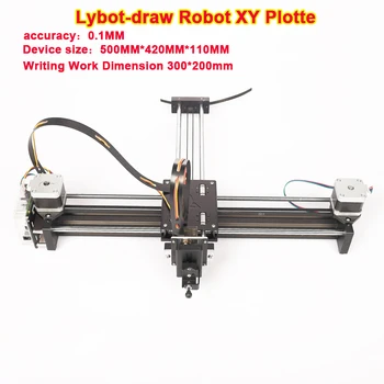 Собранный цельнометаллический робот-волочильщик формата А4 с ЧПУ Интеллектуальный робот для рисования Размером 300 * 200 мм и письма