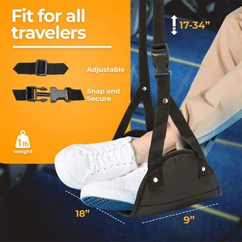 Регулируемый гамак для ног для путешествий, автомобиля, отдыха в самолете, подвешивания в офисе, простая подставка для ног, гамак для ног