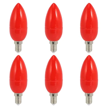 6X светодиодных свечей Лампочки для Свечей Красная Лампа Фортуны Огни Бога Энергосберегающие Свечи E14