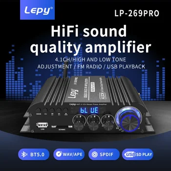 LEPY LP-269PRO Усилитель Мощности звука HIFI Bluetooth 5.0 Канал 4.1 Коаксиальный С функцией USB SD FM Звуковая Система Домашнего кинотеатра