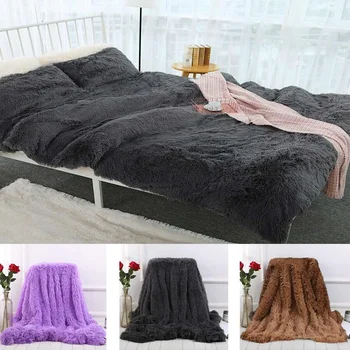 Пушистые розовые одеяла из искусственного меха, Постельные принадлежности, Плед, Мягкое плюшевое покрывало, одеяло для кроватей, диван, манта