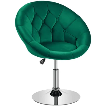 Современный стул с регулируемым бочкообразным поворотом, зеленый бархатный шезлонг, высота барной стойки, барные стулья, табуретки, барный стул