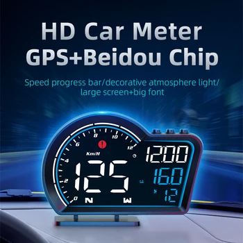 G16 Автомобильный HUD Дисплей GPS Головной Дисплей Автомобильный Датчик Спидометр Км/ч МИЛЬ/ч Часы Превышение Скорости Охранная Сигнализация Автомобильные Электронные Аксессуары