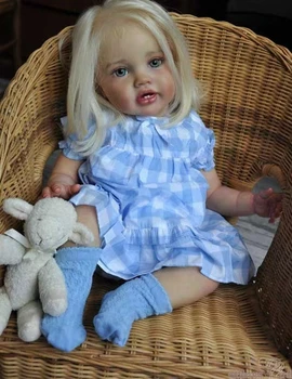 NPK 24-дюймовый огромный малыш Малыш Возрождается Лотти Принцесса Девочка Реалистичная кукла Незавершенные части куклы в комплекте Тканевое тело и глаза
