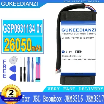 Аккумулятор GUKEEDIANZI GSP0931134 01 26050 мАч для JBL Boombox, JEM3316, JEM3317, JEM3318 Big Power Bateria Baterij + Бесплатные Инструменты