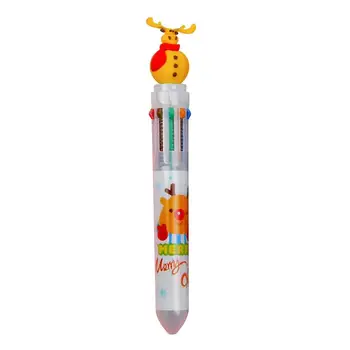 Многоцветная ручка Забавные ручки с выдвижным и многоцветным дизайном Рождественская шариковая ручка Многоцветная с плавным почерком и