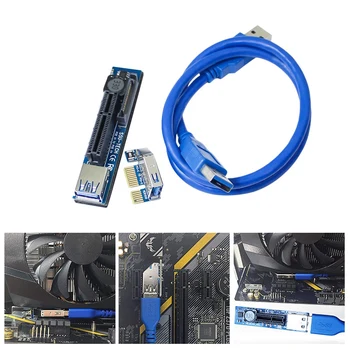 Разъем PCI-E Riser PCIE PCI-Express X1-X4 С Удлинительным кабелем USB3.0