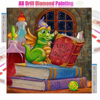 Новый набор для алмазной живописи 2024 AB, вышивка Немного волшебной мозаики, Мультяшный Дракон, Вышивка крестиком, домашний декор, новый подарок для детей