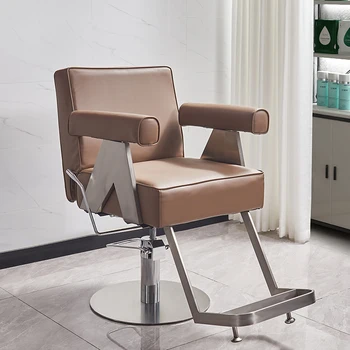 Парикмахерские кресла на колесиках, эстетичное Эргономичное кресло, вращающееся кресло для роскошного стилиста Silla Barberia, Парикмахерский салон, мебель