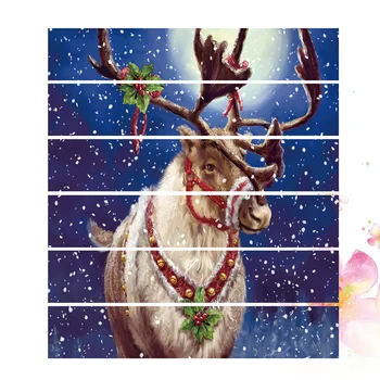 Обои, настенная роспись, наклейка на лестницу, зимние самоклеящиеся наклейки, Рождественская лестница