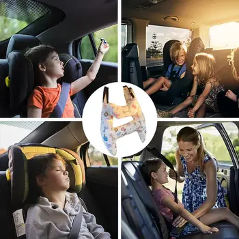 Автомобильная подушка H-образной формы для путешествий, подушка для поддержки шеи и подголовника в автомобиле, подушка безопасности для шеи в автокресле для детей и взрослых