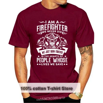 2020 Хлопчатобумажные футболки Мужская одежда Высококачественный Дизайн Круглый вырез Футболки с коротким рукавом Firefighter Fireman Для мужчин