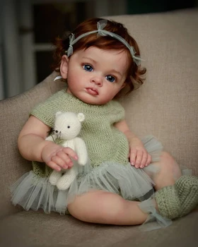 NPK 60 СМ Готовая Кукла на картинке Кукла-Реборн Тутти Для Маленьких Девочек Ручная Роспись Куклы Краской Genesis Высококачественная 3D кукла с кожей