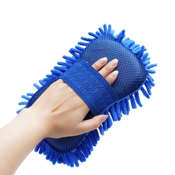 Горячие перчатки для автомойки губка для чистки автомобилей Мойка окон автомобиля Губка для мытья окон из ультратонкого волокна Синели Anthozoan Принадлежности для щеток