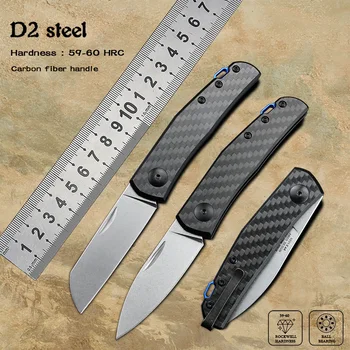 Ручка из углеродного волокна, Тактический нож для выживания, Универсальный нож для инструментов EDC, Карманный складной нож для самообороны ZT