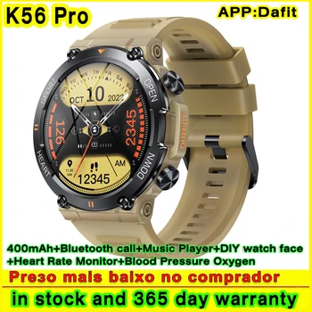 Наружные оригинальные смарт-часы K56 Pro для мужчин с Bluetooth-звонком и музыкой, 400 мАч, пульсометр, кровяное давление, кислород, спортивные умные часы