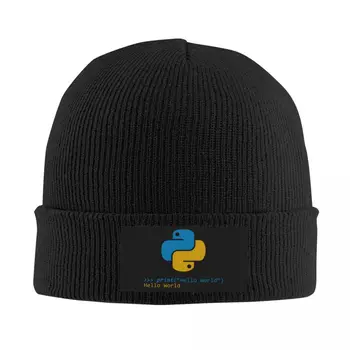 Компьютерный разработчик Python Skullies, Шапочки, Кепки Унисекс, Зимняя Теплая Вязаная шапка для взрослых, программист, Программист-программист, Шляпки-капоты