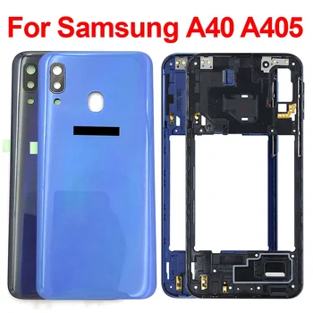 Средняя рамка для Samsung Galaxy A40 2019 A405 SM-A405F A405DS Корпус Задняя крышка аккумулятора Задняя дверца