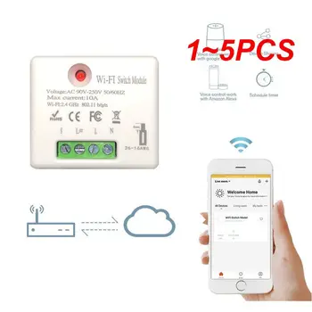 1 ~ 5ШТ Модуль Выключателя 50/60 Гц Универсальное Голосовое Управление Tuya Work With Home Smart Life Smart Remote Switch Новый