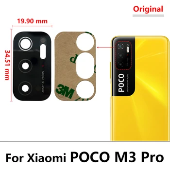 50ШТ Стеклянный Объектив Задней Камеры С Адгезивной Наклейкой Запасные Части Для Xiaomi Poco F3/Poco X3 NFC /Poco M3 X3 Pro Hong